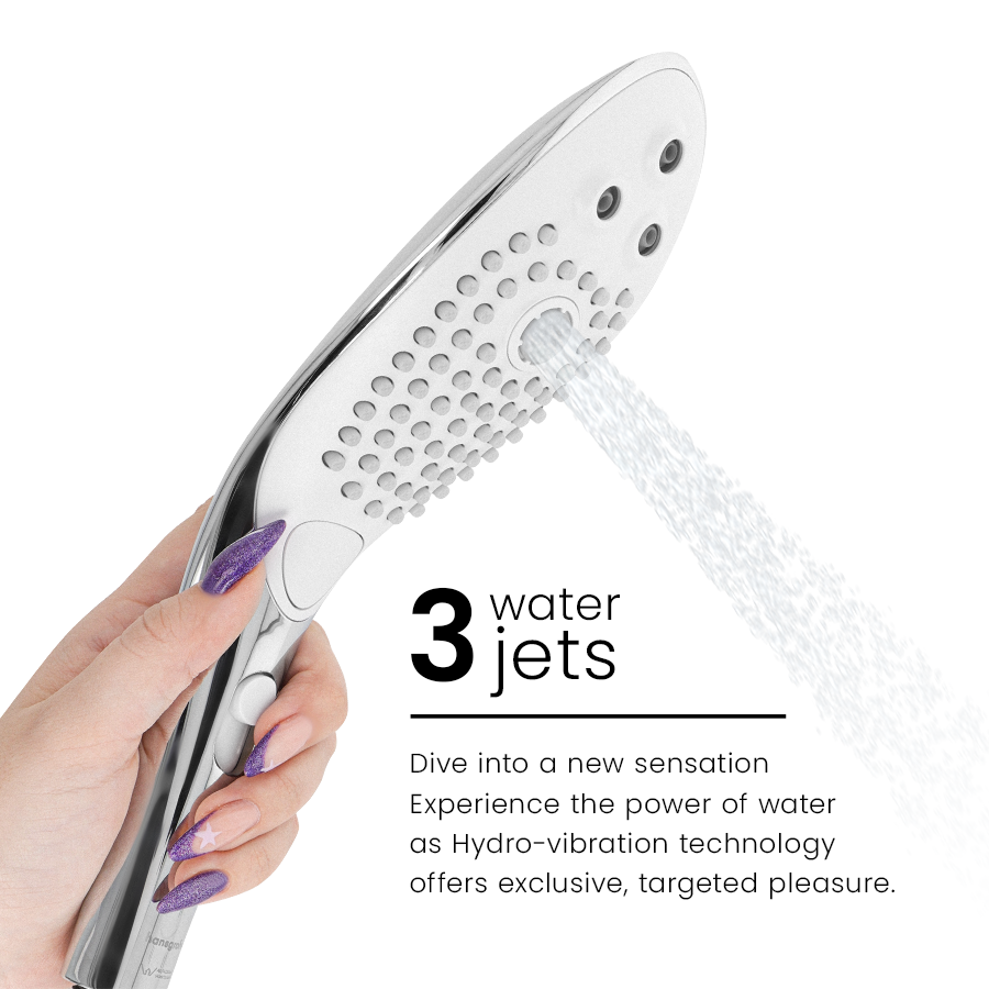 Womanizer Wave – Pommeau de douche stimulant – Chrome – vue produit 25