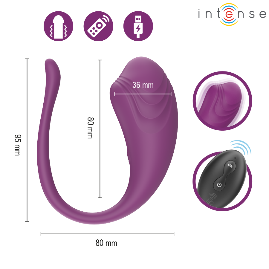 Intense Olivia – Œuf vibrant télécommandé – vue 5