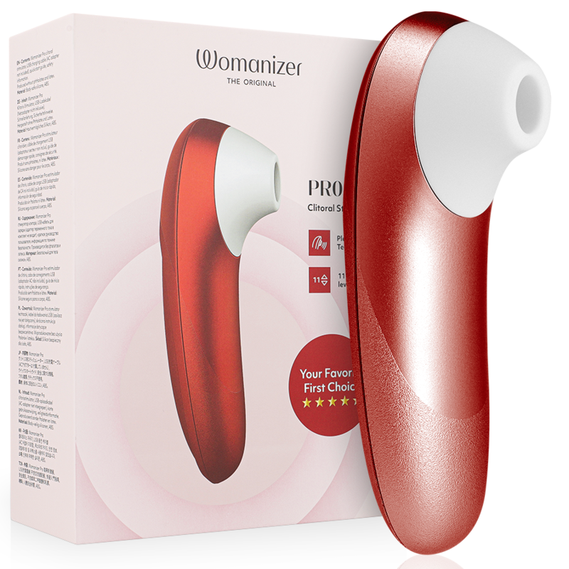 Womanizer Pro bordeaux, stimulateur clitoridien Pleasure Air