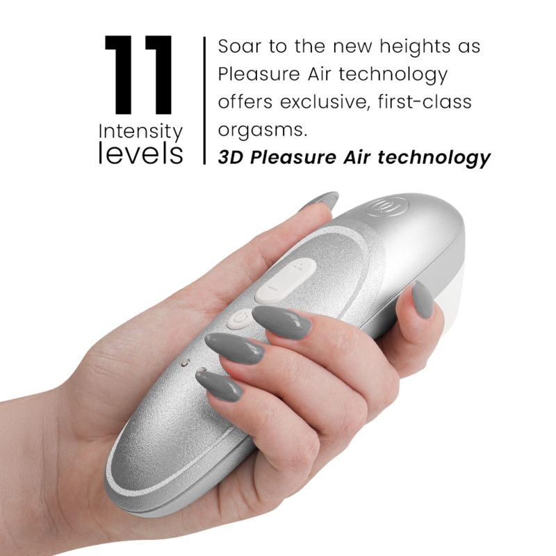 Womanizer Pro gris argenté vu de profil