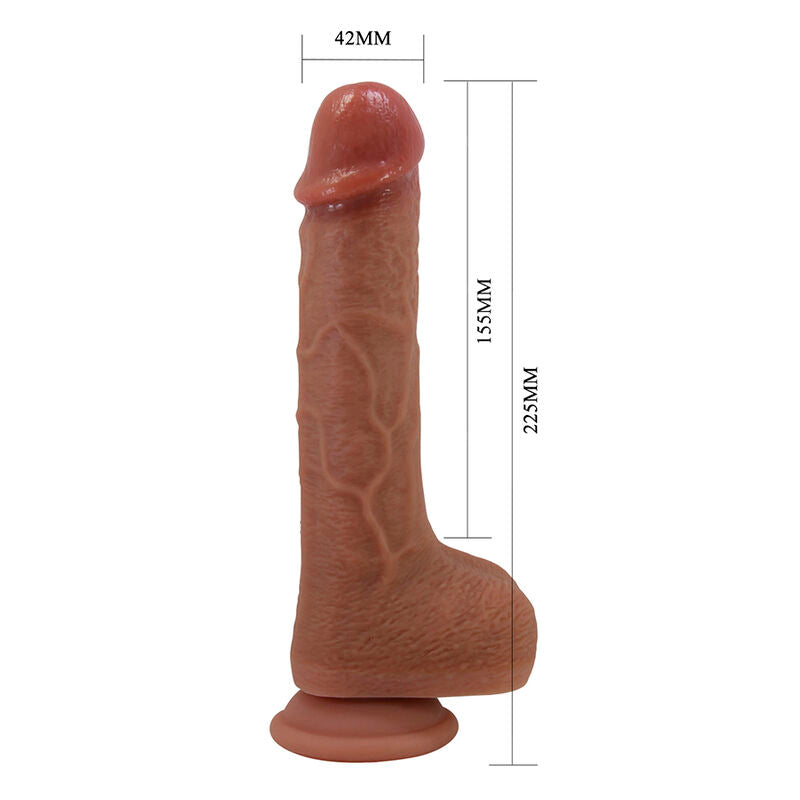 Pretty Love — Tommy vibrateur à poussée réaliste avec télécommande marron foncé — vue officielle 3