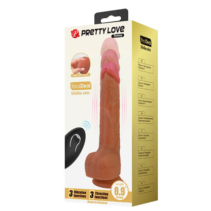 Pretty Love — Tommy vibrateur à poussée réaliste avec télécommande marron foncé — vue officielle 9