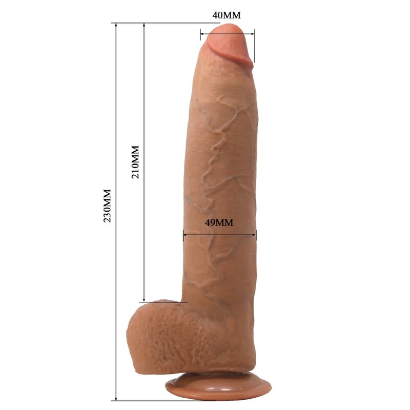 Pretty Love — Evander godemichet réaliste flexible avec ventouse 23 cm Ø 4,9 cm — vue officielle 4