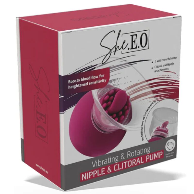 She.E.O — Pompe vibrante et rotative tétons et clitoris — vue officielle 5