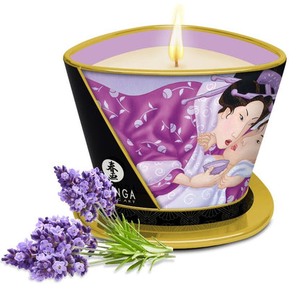 Shunga Mini Caress — Bougie de massage lavande 170 ml — vue 1