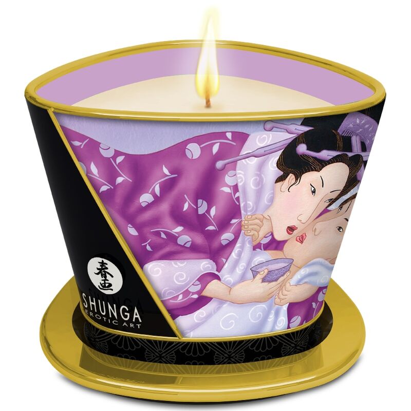 Shunga Mini Caress — Bougie de massage lavande 170 ml — vue 2
