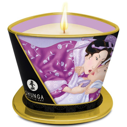 Shunga Mini Caress — Bougie de massage lavande 170 ml — vue 2