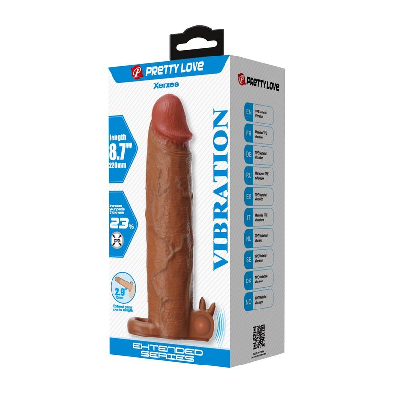 Pretty Love Xerxes — Manchon pénien vibrant 22 cm — vue officielle 8