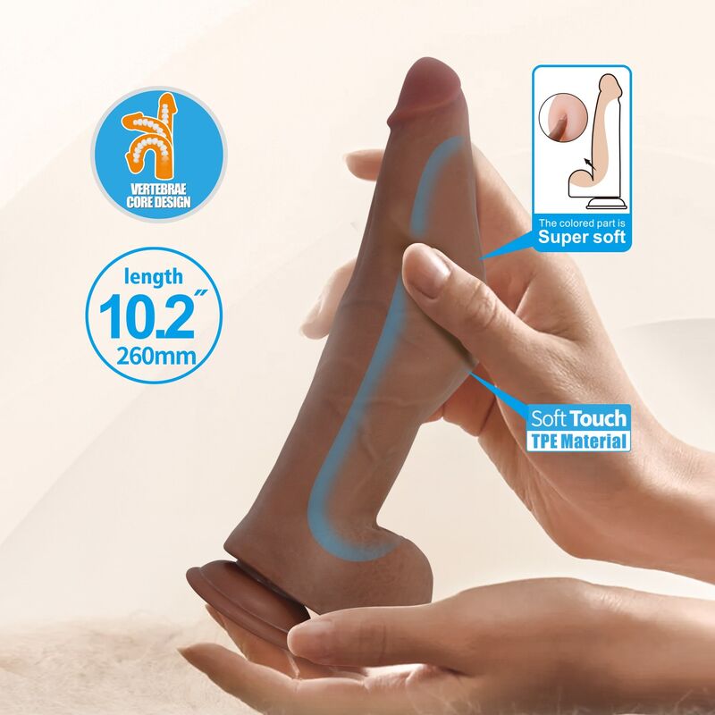 Pretty Love — Gode flexible réaliste ulric 26 cm ø 5,5 cm tpe marron — vue officielle 8