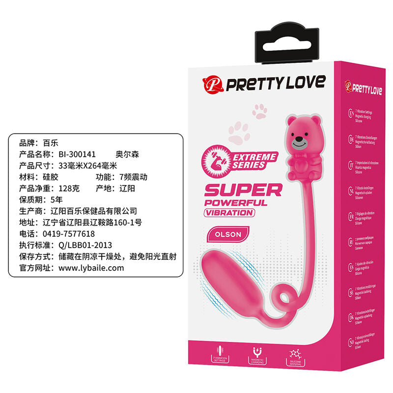 Pretty Love Olson — Bullet rechargeable télécommandé rose — vue officielle 12
