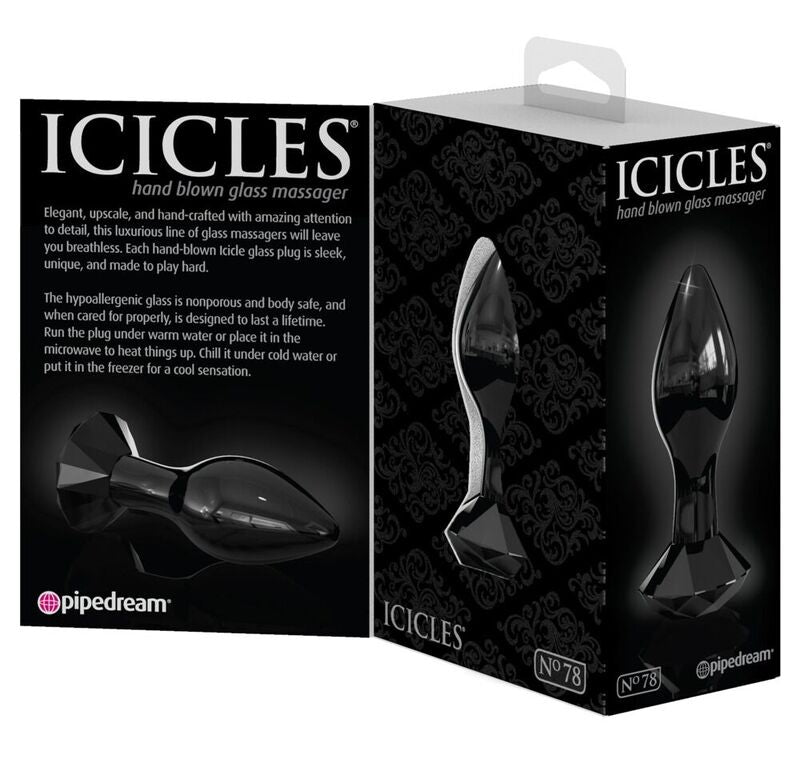 Icicles n°78 — plug anal en verre — verre — vue 4