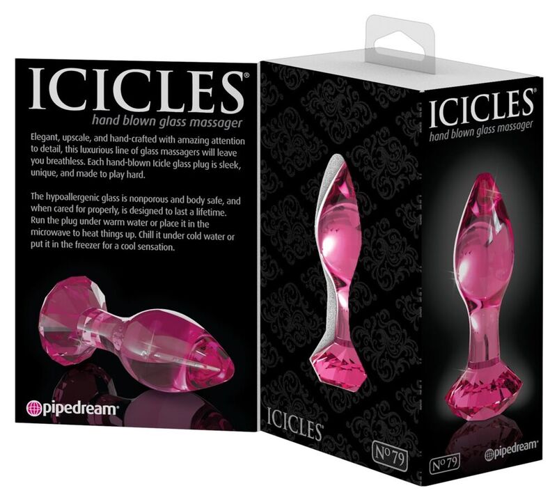 Icicles n°79 — plug anal en verre — verre — vue 3
