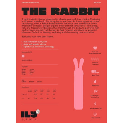Je Joue ILY Rabbit Bullet — Vibrateur intime rechargeable — vue officielle 11