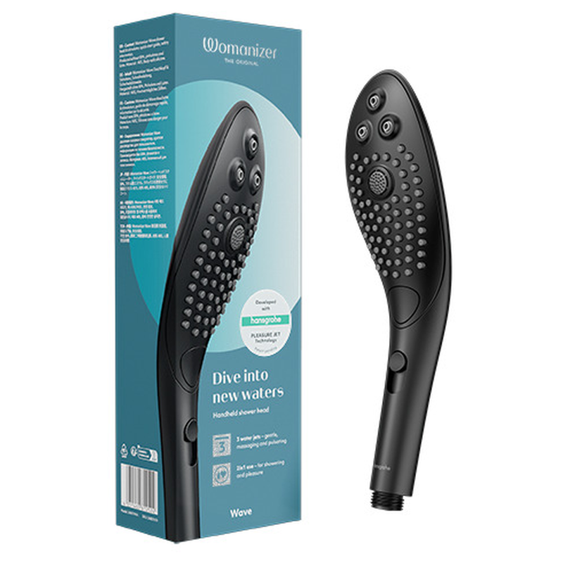 Womanizer Wave – Pommeau de douche stimulant – Noir – vue produit 1