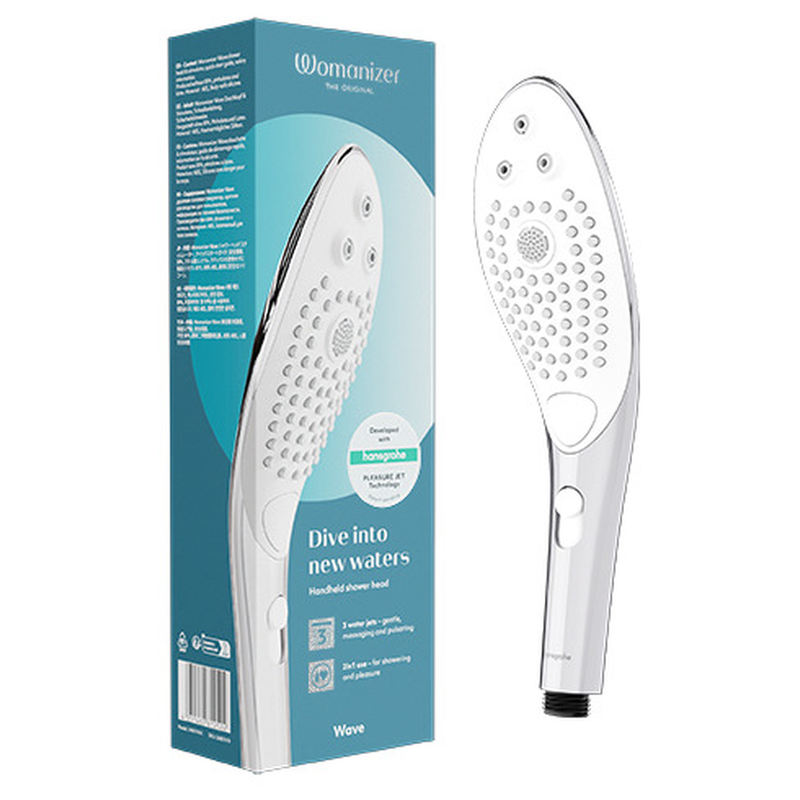 Womanizer Wave – Pommeau de douche stimulant – Chrome – vue produit 16