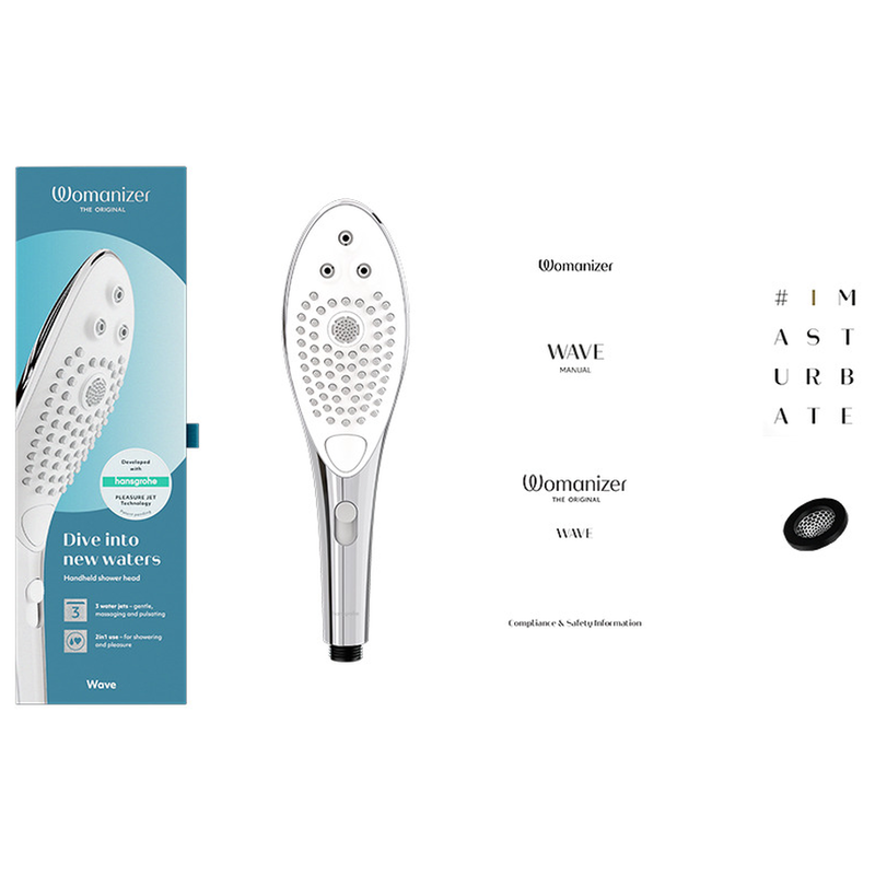 Womanizer Wave – Pommeau de douche stimulant – Chrome – vue produit 27