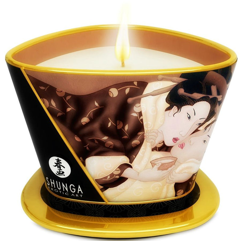 Shunga Mini Caress — Bougie de massage chocolat 170 ml — vue 1