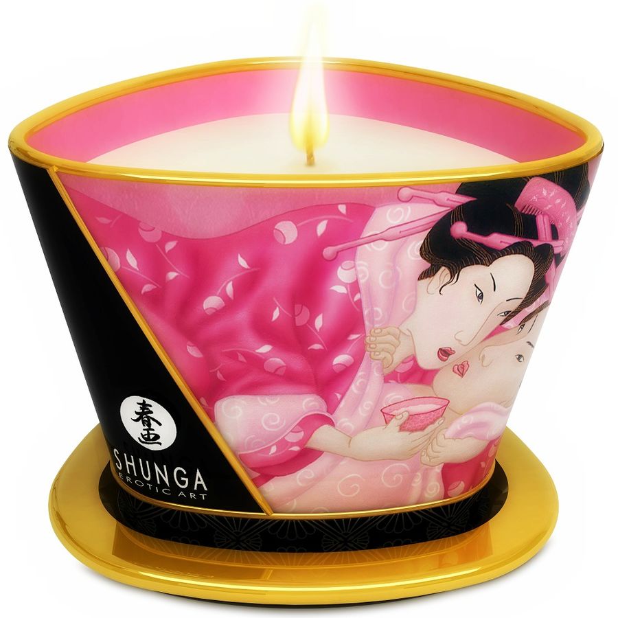 Shunga Mini Caress — Bougie de massage rose 170 ml — vue 1