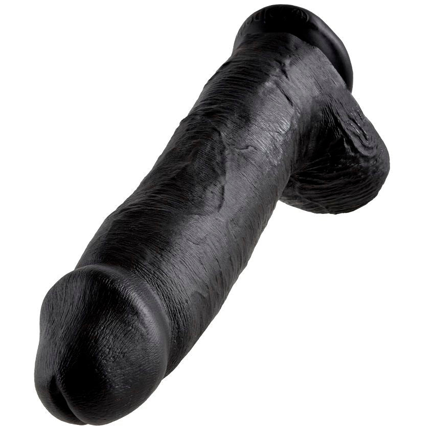 King Cock — Gode noir avec boules 30,48 cm — vue officielle 3
