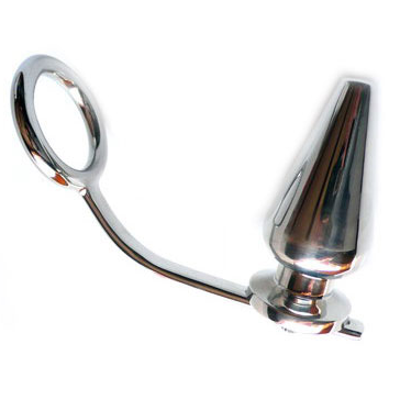 Metal Hard – Anneau en acier avec plug anal 45 x 50mm – vue produit 2
