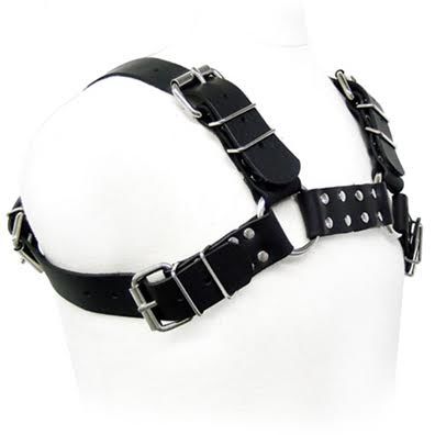 Leather Body – Harnais bull dog noir – vue produit 1