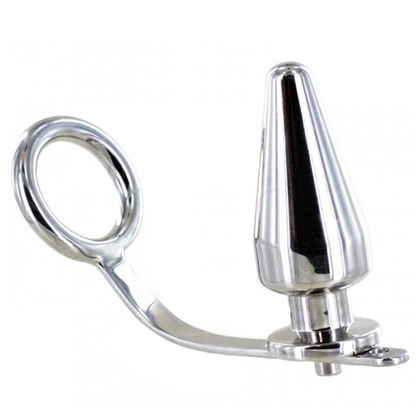 Metal Hard – Anneau en acier avec plug anal 45 x 50mm – vue produit 1