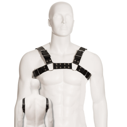 Leather Body – Harnais bull dog noir – vue produit 2