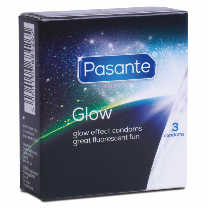 Pasante Glow — préservatifs lumineux, 3 unités — vue 1