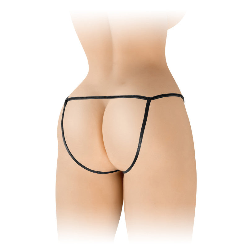 Fashion Secret Angela – Jockstrap ouvert pour femme, devant froncé wetlook – photo 2