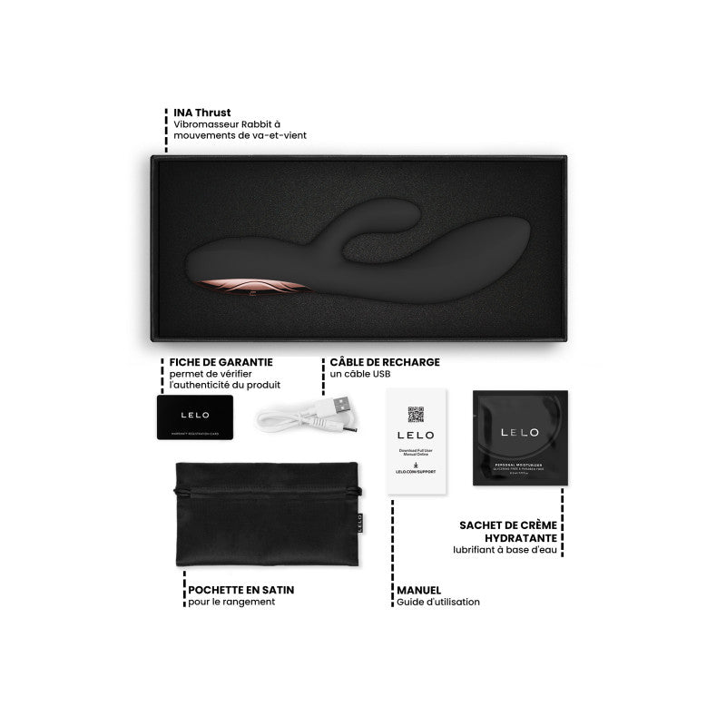 Lelo Ina Thrust – Vibromasseur rabbit à va-et-vient, connecté – photo 6