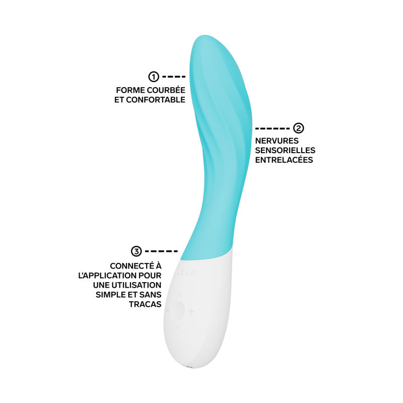 LELO MONA Twist – Vibromasseur point G connecté, nervures sensorielles – photo 4