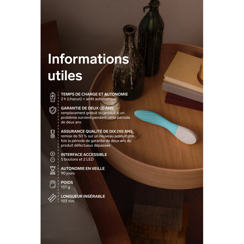 LELO MONA Twist – Vibromasseur point G connecté, nervures sensorielles – photo 8
