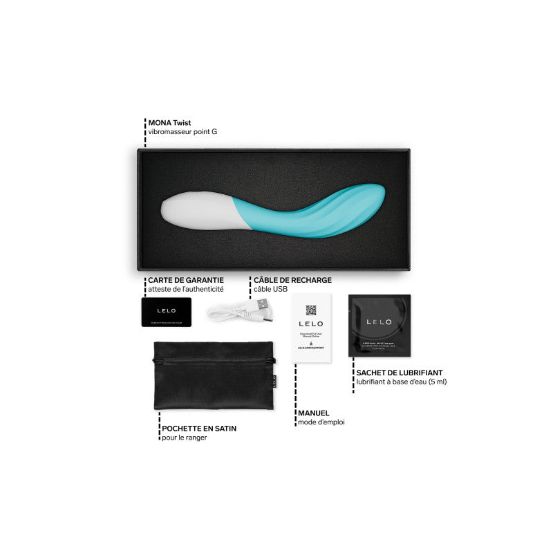 LELO MONA Twist – Vibromasseur point G connecté, nervures sensorielles – photo 5