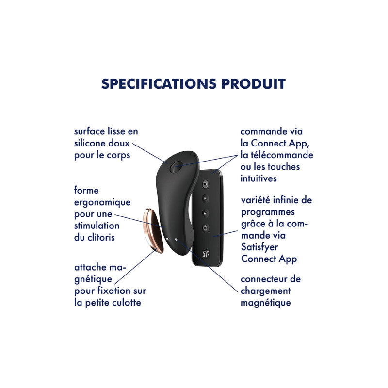 Satisfyer Little Secret – Stimulateur pour culotte, télécommande et appli – photo 4