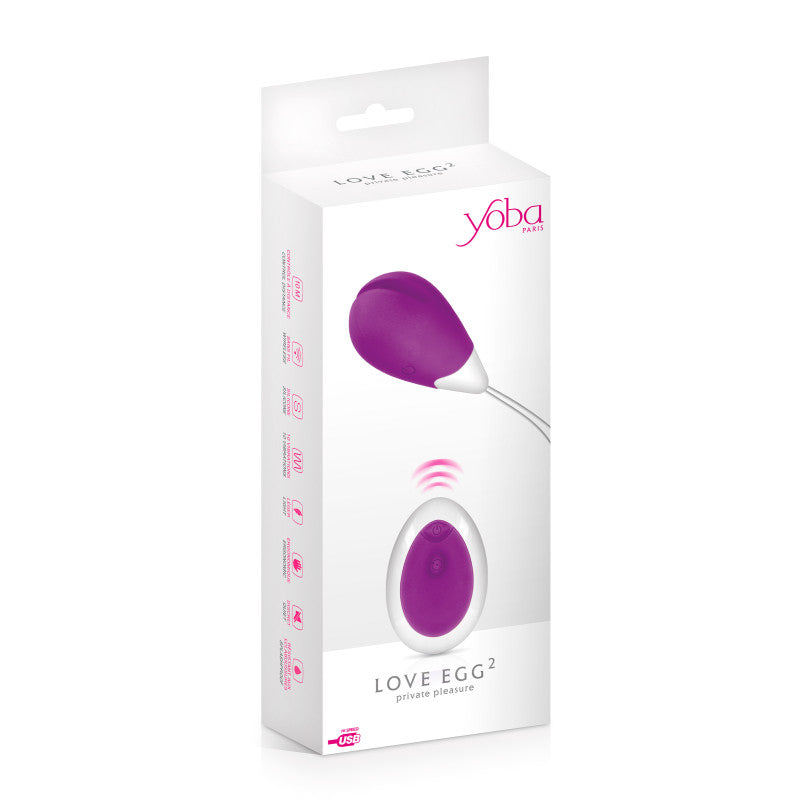 Yoba Love Egg 2 – Œuf vibrant télécommandé violet, 10 vitesses – photo 2