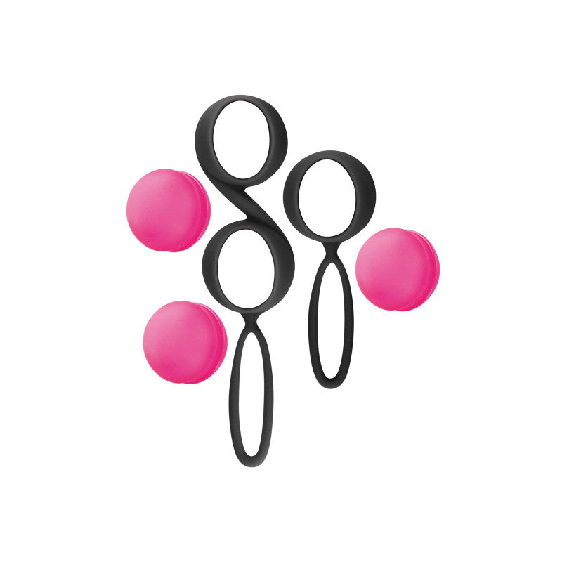Yoba Love Kegel Balls – Set de boules de geisha à billes interchangeables, noir et rose – photo 4