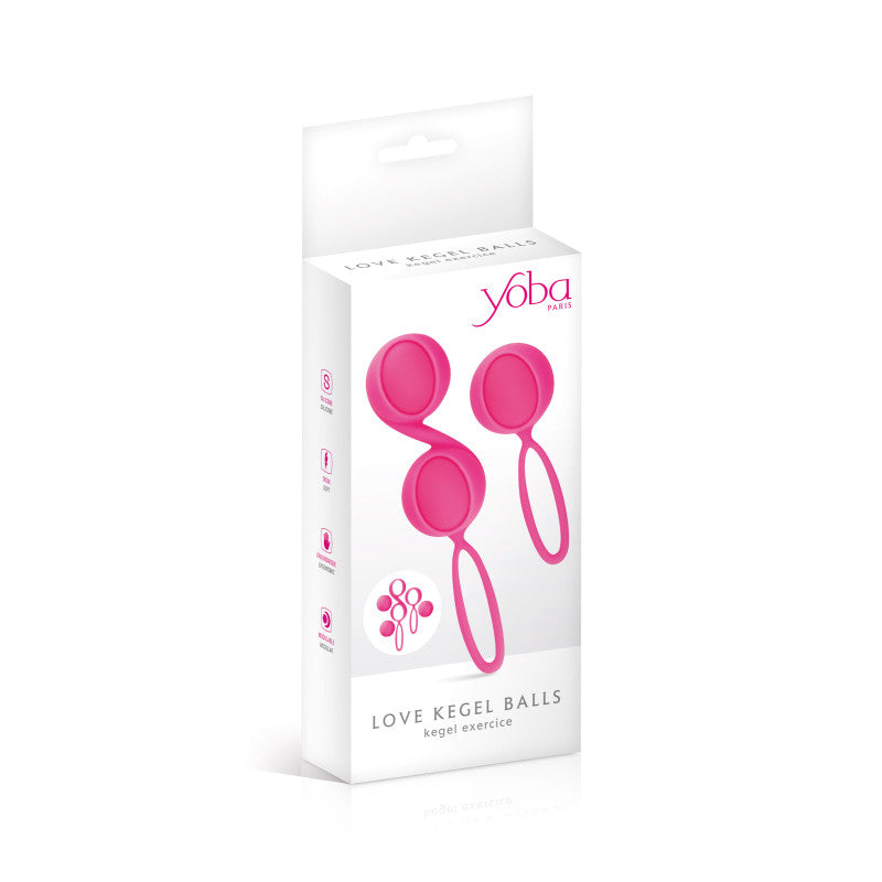 Yoba Love Kegel Balls – Set de boules de geisha à billes interchangeables, rose – photo 2
