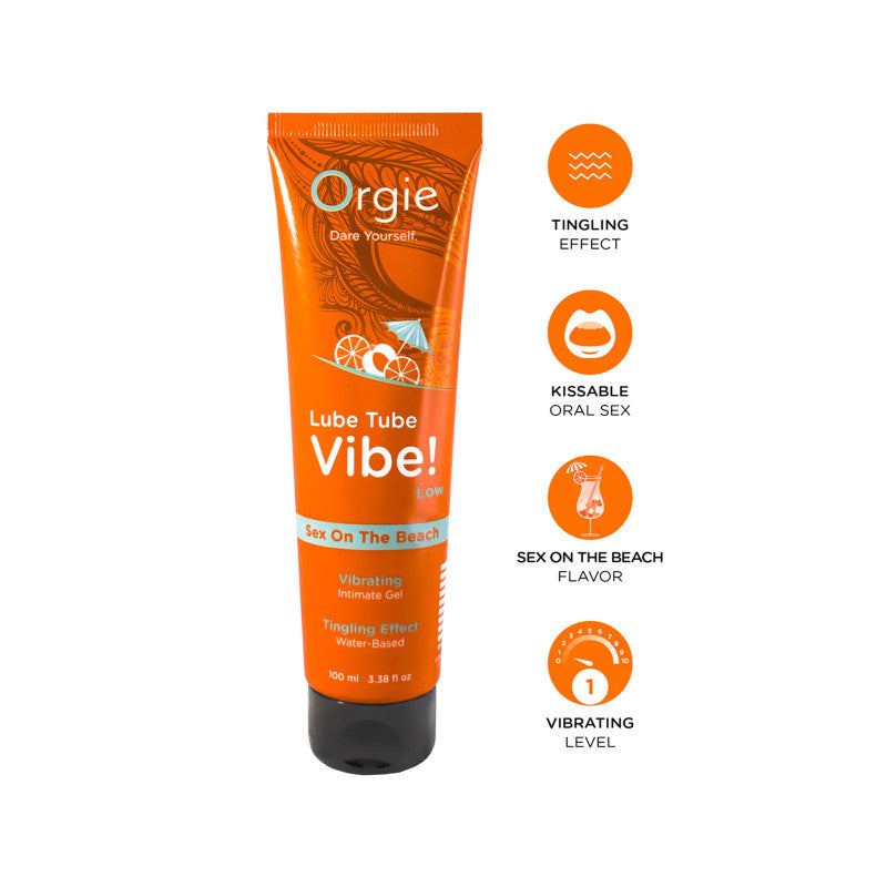Orgie Lube Tube Vibe! – Lubrifiant à base d’eau effet vibrant léger, 100 ml – photo 2