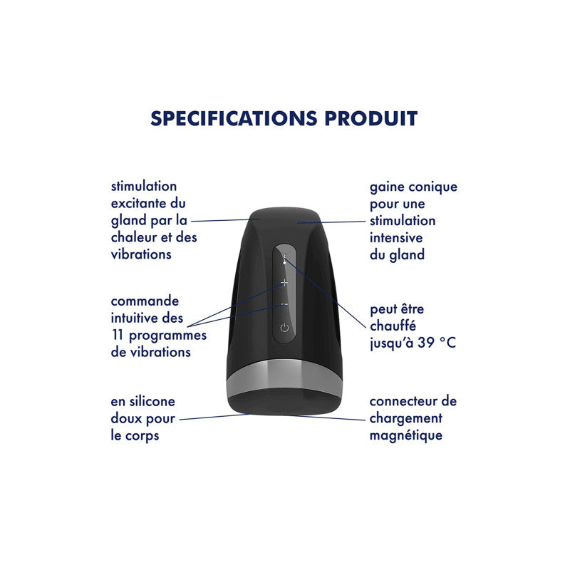 Satisfyer Men Heat Vibration – Masturbateur chauffant, 14 programmes – photo 3