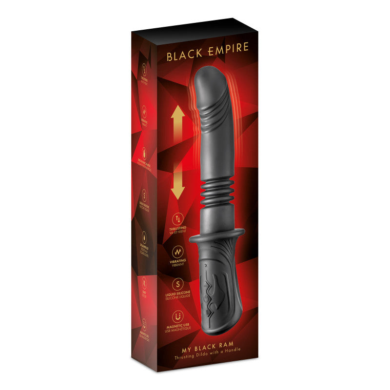 Black Empire My Black Ram – Vibromasseur à va-et-vient en silicone – photo 2