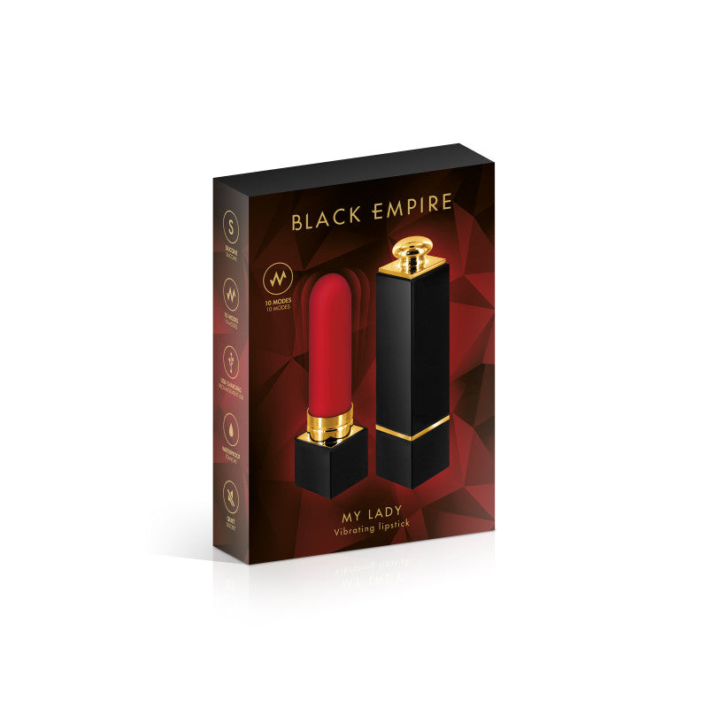Black Empire My Lady – Mini vibromasseur rouge à lèvres, 10 programmes – photo 2
