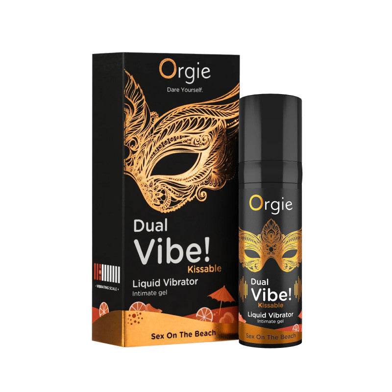 Orgie Dual Vibe! – Gel vibrant doux Sex On The Beach, à embrasser, 15 ml – photo 1