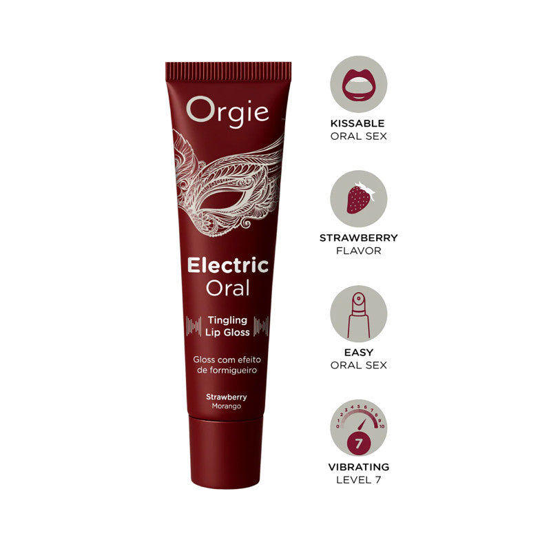 Orgie Electric Oral – Gloss à lèvres stimulant fraise, effet pétillant, 10 ml – photo 2