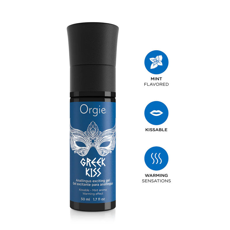 Orgie Greek Kiss – Gel stimulant pour anulingus, effet chaud froid, 50 ml – photo 2