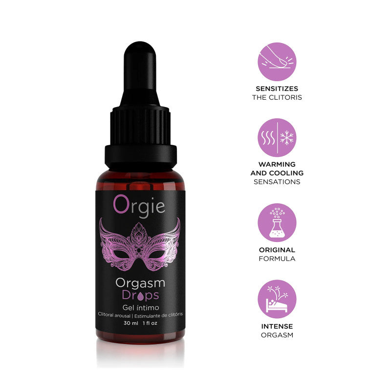 Orgie Orgasm Drops – Excitant clitoridien chaud froid, compte-gouttes 30 ml – photo 2