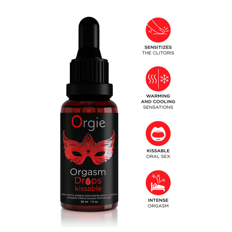 Orgie Orgasm Drops Kissable – Excitant clitoridien pomme verte, 30 ml – photo 2