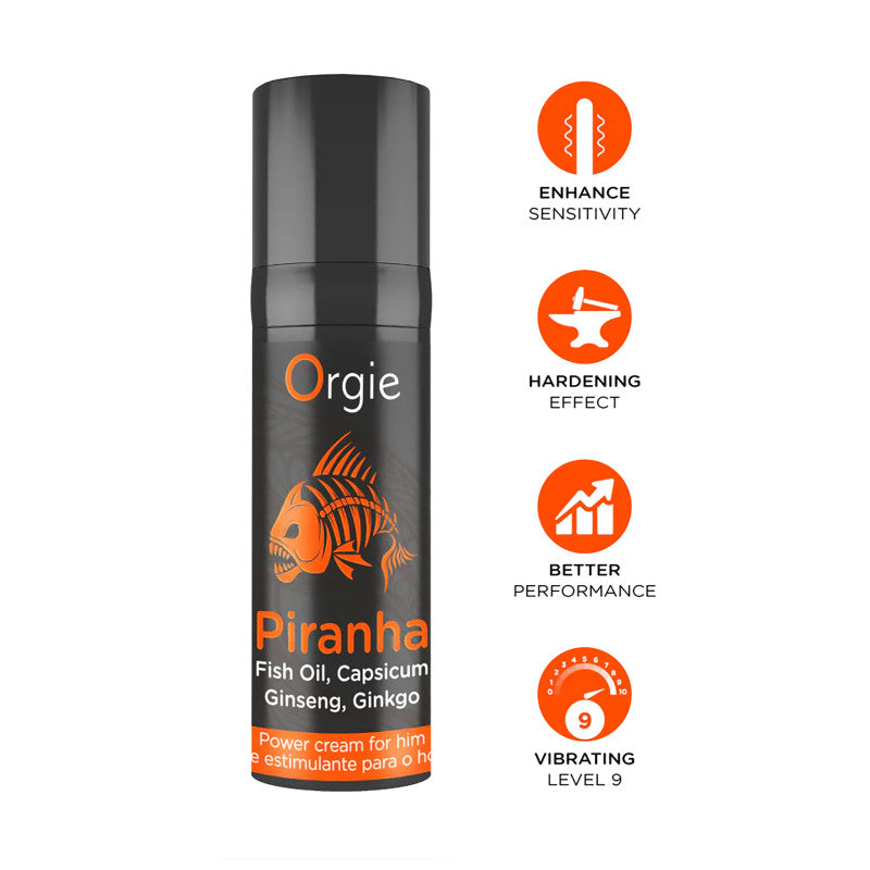 Orgie Piranha – Crème stimulante pour homme, intensité 9/10, 15 ml – photo 2