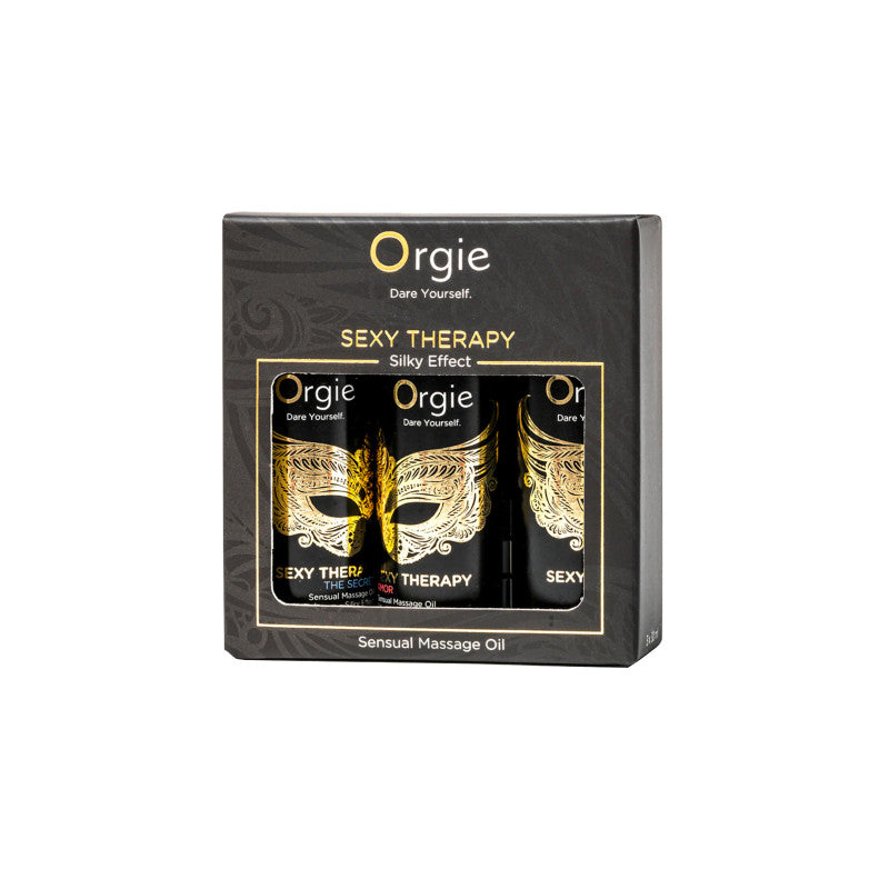 Orgie Sexy Therapy – Coffret de 3 huiles de massage, amande douce et raisin – photo 1