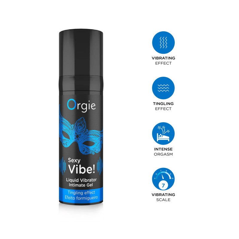 Orgie Sexy Vibe – Gel d’excitation vibrant unisexe, 15 ml – photo 2