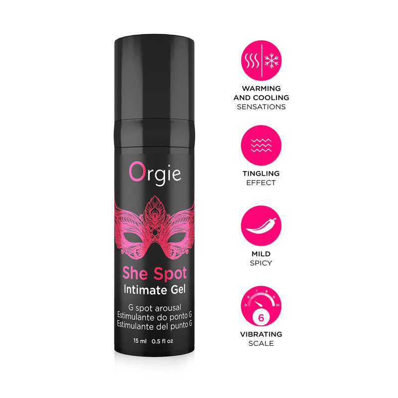 Orgie She Spot – Gel intime excitant, effet chaud froid vibrant, 15 ml – photo 2